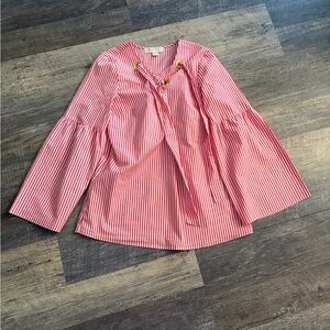 Striped Coral Women's Top